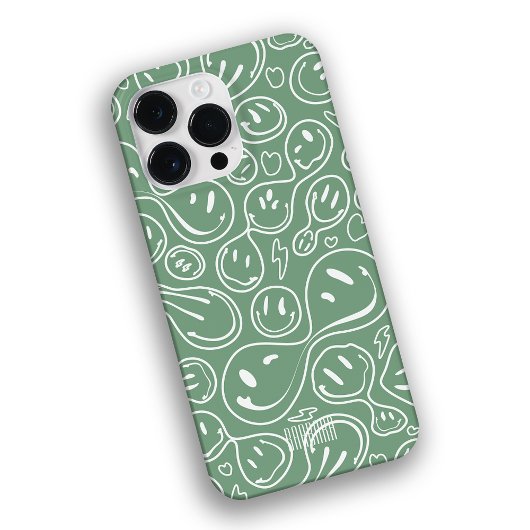 Smile Pattern Sage Bridesmaid Trauzeugen Moderne Case-Mate iPhone Hülle