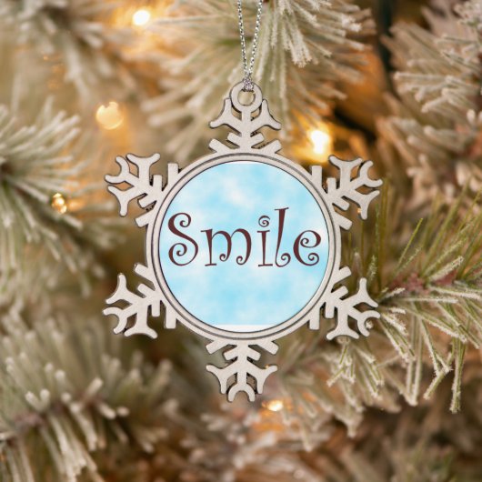 Smile-pewter snowflake ornament (Baum)