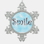 Smile-pewter snowflake ornament (Vorderseite)