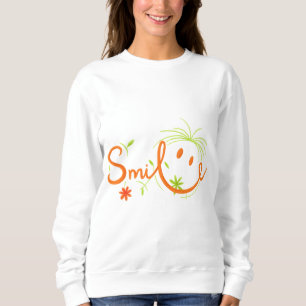 Smile Pinsel Style Line Art Damen-Sweatshirt Sweatshirt