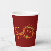 Smile-Pinselstrich-Linienkunst | Combo-Mug Pappbecher (Vorderseite)