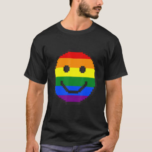 Smile Pixel Gleichstellung Diversity Pride Gay Lg T-Shirt