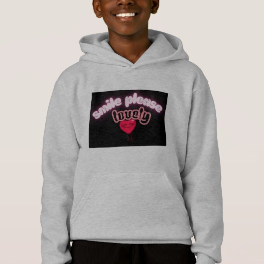 Smile Please Kinder Pullover Kapuzenpullover (Vorderseite)