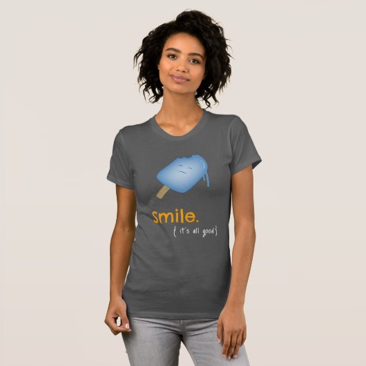 Smile Popsicle Ice Cream T - Shirt (dunkel) (Vorne ganz)