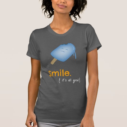 Smile Popsicle Ice Cream T - Shirt (dunkel) (Vorderseite)