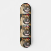 Smile Psycho German Shepherd Dog Funny Face Skateboard (Vorne)