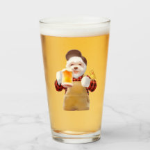 Smile Pup: Prost! Glückliches Bichon Frise-Bier-Ku