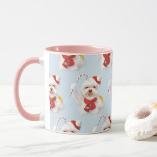 Smile Pup: Weihnachtsfreude Bichon Hund Tasse