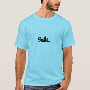 Smile Quote glückliche Kalligraphie T-Shirt