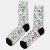 Smile Santa Cross Socken (Linkes Detail)