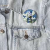 SMILE SMILE Button Blue Sky White Daisy Blume (Beispiel)