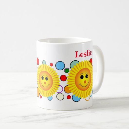 Smile Smile Custom Text Kaffeetasse (VorderseiteRechts)