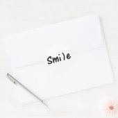 Smile Smile Happy Word Bild Runder Aufkleber (Umschlag)