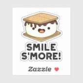 Smile Smore Funny Sweet Food Puff Aufkleber (Blatt)