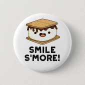 Smile Smore Funny Sweet Food Puff Button (Vorderseite)