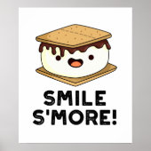 Smile Smore Funny Sweet Food Puff Poster (Vorne)