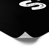 Smile Smore Funny Sweet Food Pun Dark BG Poster (Ecke)