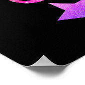Smile Sparkle Shine Black Multi Poster (Ecke)