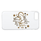 Smile Sparkle Shine Inspiration Zitat Case-Mate iPhone Hülle (Rückseite (Horizontal))