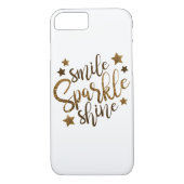 Smile Sparkle Shine Inspiration Zitat Case-Mate iPhone Hülle (Rückseite)