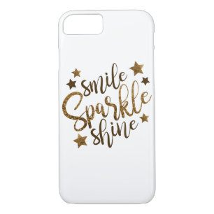 Smile Sparkle Shine Inspiration Zitat Case-Mate iPhone Hülle