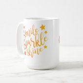 Smile Sparkle Shine Kaffeetasse (Vorderseite Links)