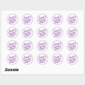 Smile Sparkle Shine Lila Sticker (Blatt)