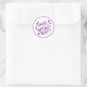 Smile Sparkle Shine Lila Sticker (Tasche)