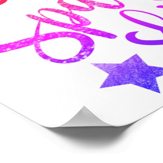 Smile Sparkle Shine - Regenbogenfarbenposter Poster (Ecke)