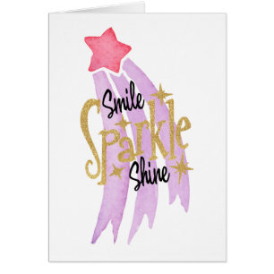Smile Sparkle Shine Star Word Art