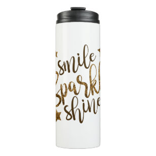 Smile Sparkle Shine Travel Mug isolierte Tasse