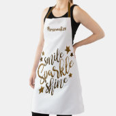 Smile Sparkle Shine Zitat Positive Bestätigung Schürze (InSitu)