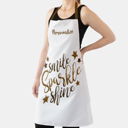 Smile Sparkle Shine Zitat Positive Bestätigung Schürze (InSitu)