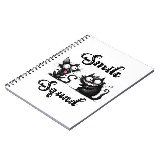 Smile Squad mit lustigem Katzen-Design Notizblock (Linke Seite)