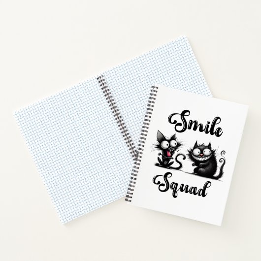 Smile Squad mit lustigem Katzen-Design Notizblock (Innenseite)