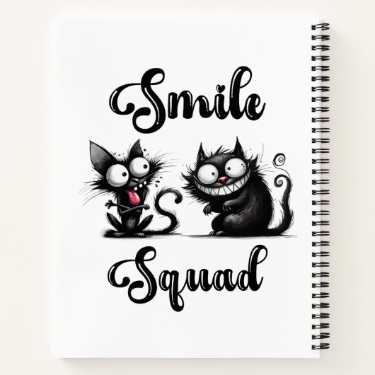 Smile Squad mit lustigem Katzen-Design Notizblock (Rückseite)