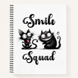 Smile Squad mit lustigem Katzen-Design Notizblock
