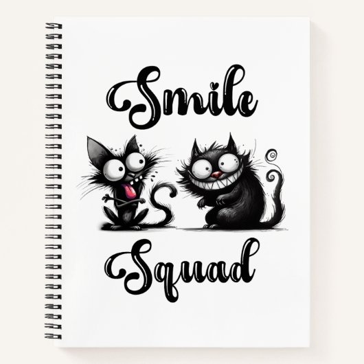 Smile Squad mit lustigem Katzen-Design Notizblock (Vorderseite)