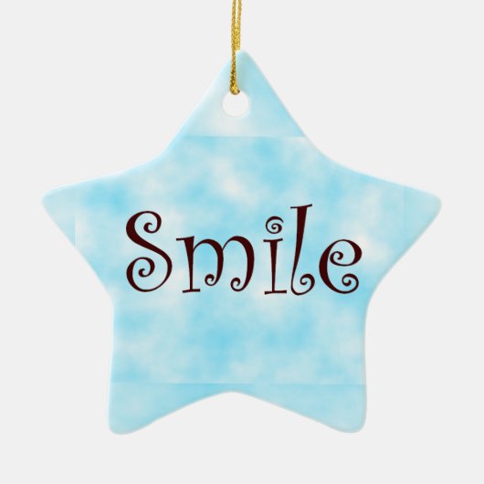 Smile-Star-Ornament Keramik Ornament (Vorne)