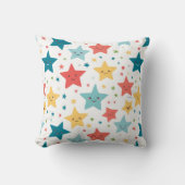 Smile Stars Fun Kinderzimmer Happy Children Patter Kissen (Vorderseite)
