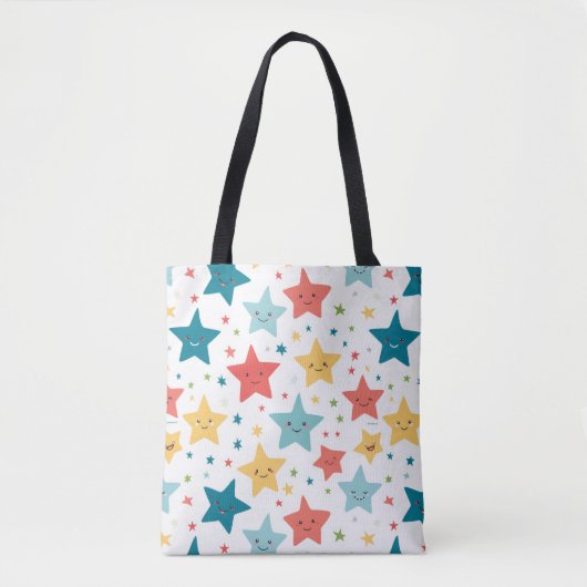 Smile Stars Fun Kinderzimmer Happy Children Patter Tasche (Vorderseite)