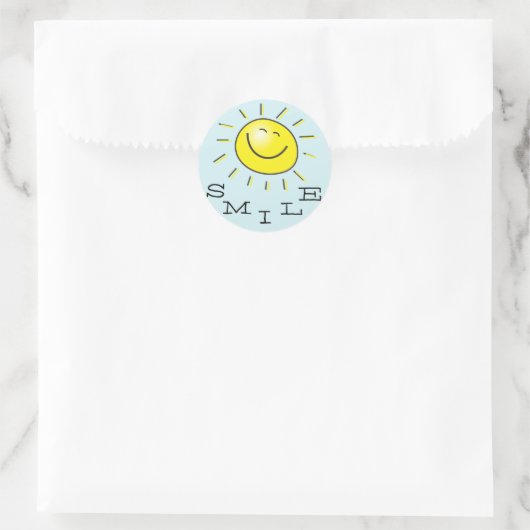 Smile Sun Sticker (Tasche)