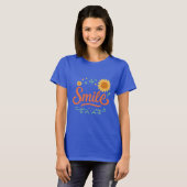 Smile Sunflower T-Shirt | Positive Vibes tee (Vorne ganz)