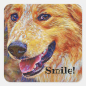 Smile Sweet Hund Sticker (Vorderseite)
