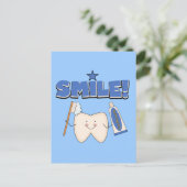 SMILE - T - Shirt und Geschenke von Zahnrädern Postkarte (Stehend Vorderseite)