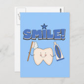 SMILE - T - Shirt und Geschenke von Zahnrädern Postkarte (Vorne/Hinten)