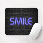SMILE Text in Neonleuchten auf Backstein Mousepad (Mit Mouse)