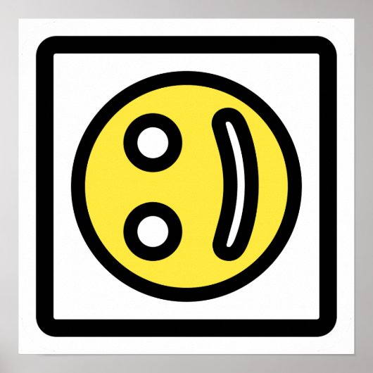 Smile That’s Not Quite Right – Artistic Face Print Poster (Vorne)