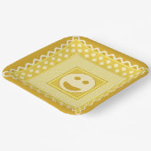Smile Tile Party Teller in Gelb (Gewinkelt)