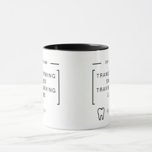 Smile Transformation Dentist Coffee Mug Tasse (Zentrum)
